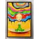 Quadro Decorativo Pintura Abstrata Mulher Meditando
