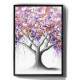 Quadro Decorativo Pintura �rvore com Flores Roxas