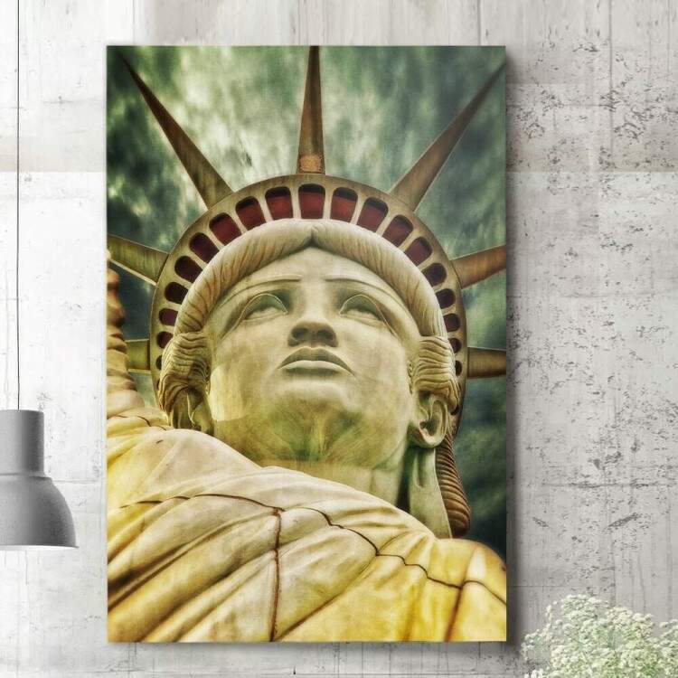 Quadro Decorativo Pintura Estatua da LIberdade