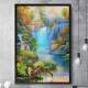 Quadro Decorativo Pintura Paisagem Casa de Campo
