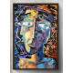 Quadro Decorativo Pintura Rosto Surealista