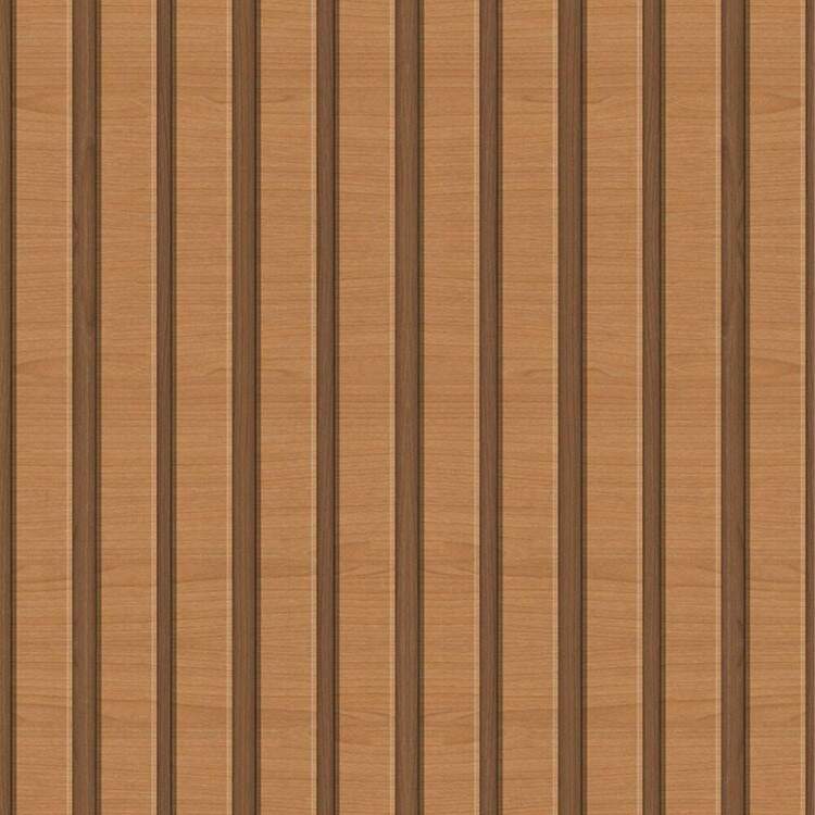Papel de Parede Ripado Madeira Clara Bege
