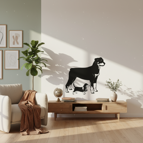 Adesivo de Parede Animais Cachorrinho e Cachorro