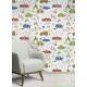 Papel de Parede Infantil Carrinhos Mod 11