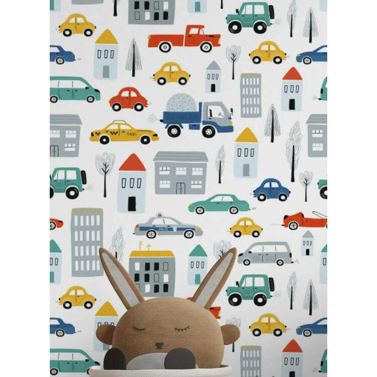 Papel de Parede Infantil Carrinhos Mod 18