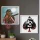 2 Quadros Decorativo Quadrado Lemmy Kilmster