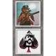 2 Quadros Decorativo Quadrado Lemmy Kilmster