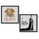 2 Quadros Decorativo Quadrado Queen Freedie Mercury