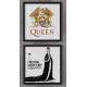 2 Quadros Decorativo Quadrado Queen Freedie Mercury