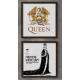 2 Quadros Decorativo Quadrado Queen Freedie Mercury