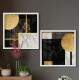 2 Quadros Decorativo Quadrado Geom�trico M�rmore