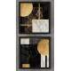 2 Quadros Decorativo Quadrado Geom�trico M�rmore