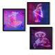 3 Quadros Decorativo Quadrado Estatuas Abstratas