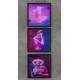 3 Quadros Decorativo Quadrado Estatuas Abstratas