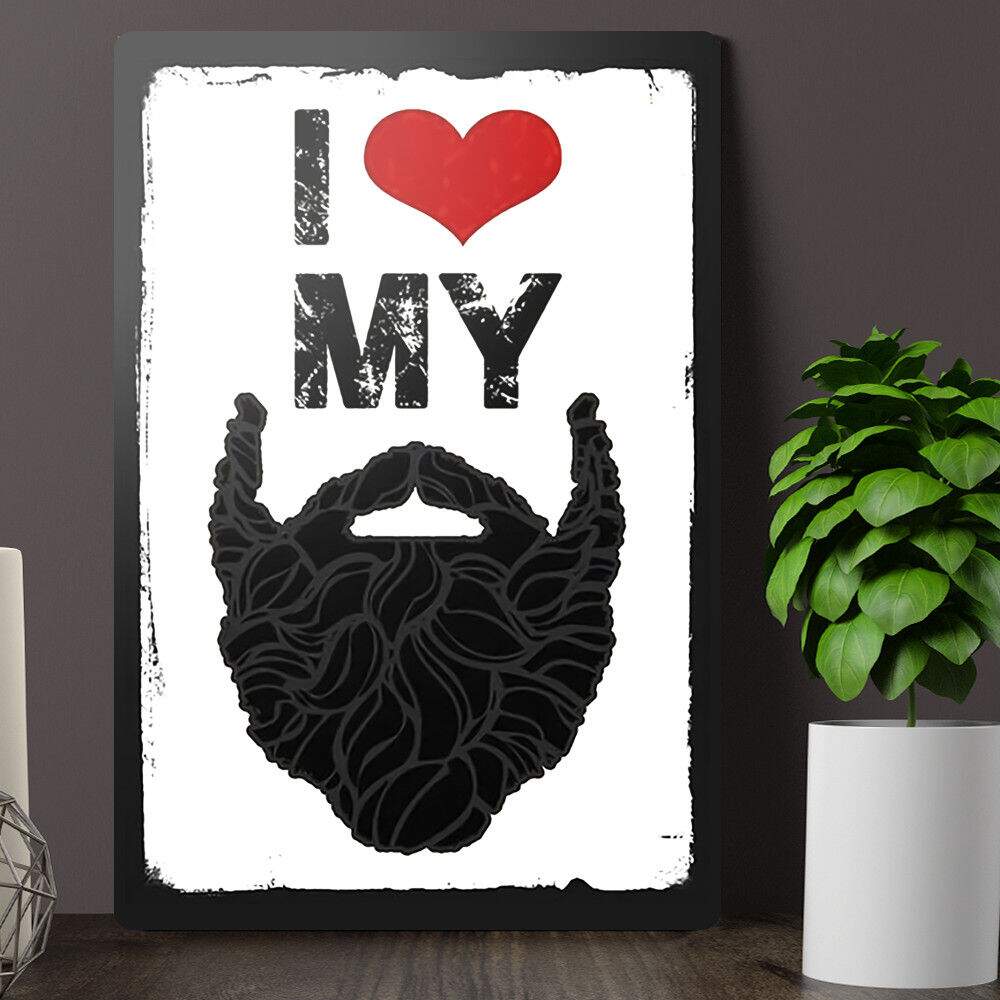 Placa Decorativa Amo Minha Barba
