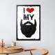 Placa Decorativa Amo Minha Barba