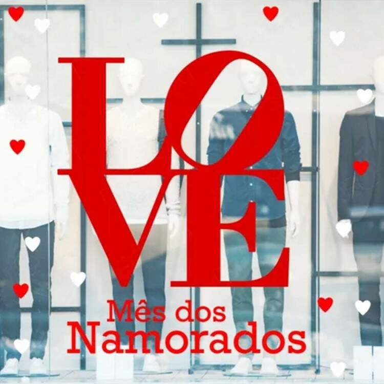 Adesivo Para Vitrine Dia Dos Namorados Love