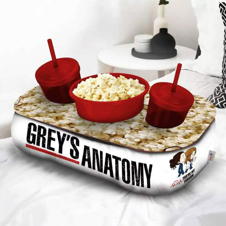 Kit Almofada Decorativa Porta Pipoca Dia dos Namorados Flork Eu Voc e um Filme