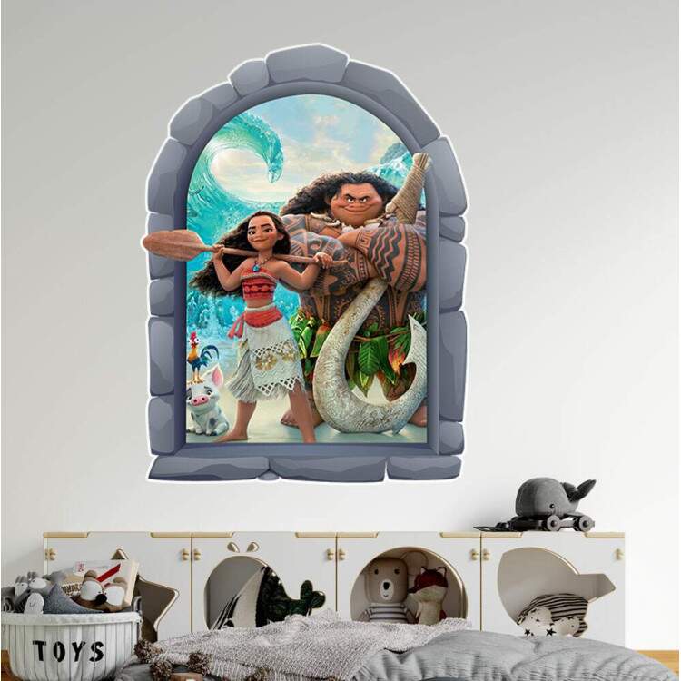 Adesivo de Parede Janela Falsa Moana
