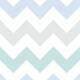 Papel de Parede Chevron Azul com Cinza e Verde
