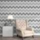 Papel de Parede Chevron Cinza Degrad�