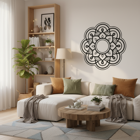 Adesivo de Parede Mandala Aredondada