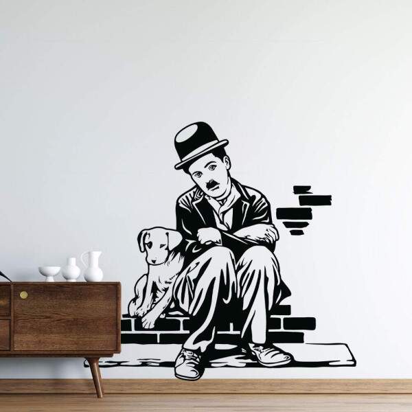 Adesivo de Parede Charles Chaplin Vida de Co