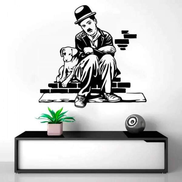 Adesivo de Parede Charles Chaplin Vida de Co