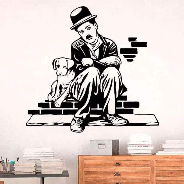 Adesivo de Parede Charles Chaplin Vida de Co