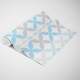Papel de Parede Geom�trico Retr� Azul e Cinza