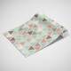 Papel de Parede Geom�trico Tri�ngulos Coloridos Verde e Salm�o