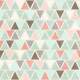 Papel de Parede Geom�trico Tri�ngulos Coloridos Verde e Salm�o