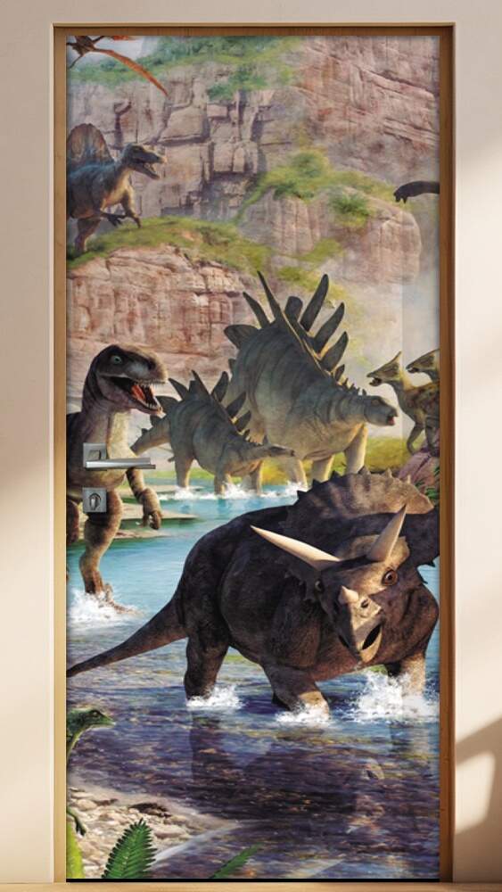 Adesivo Para Porta Dinossauros 03