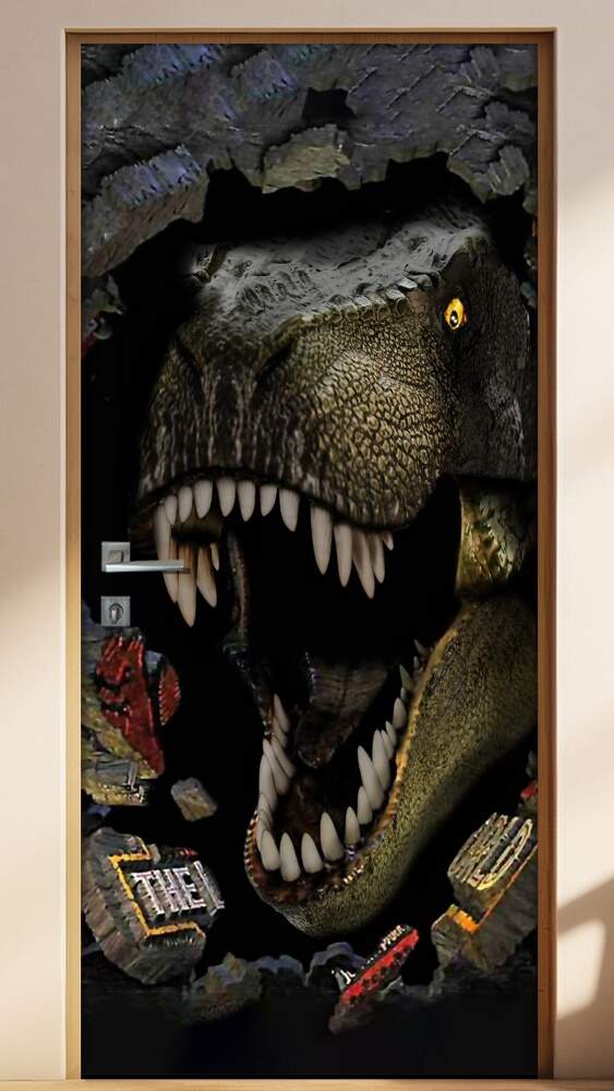 Adesivo Para Porta Dinossauros 07