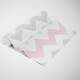 Papel de Parede Chevron Rosa com Branco e Cinza
