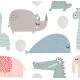 Papel de Parede Infantil Animais Baby