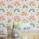 Papel de Parede Infantil Arco-�ris Aquarela