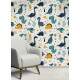 Papel de Parede Infantil Dinossauros Azuis
