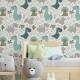 Papel de Parede Infantil Dinossauros Verde Baby