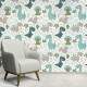 Papel de Parede Infantil Dinossauros Verde Baby