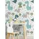 Papel de Parede Infantil Dinossauros Verde Baby