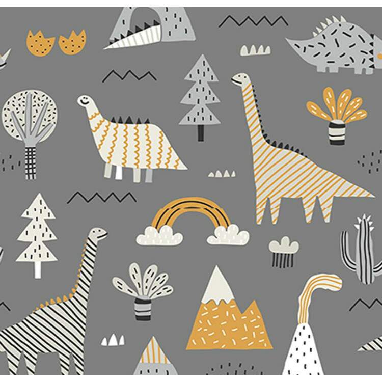 Papel de Parede Infantil Dinossauros na Floresta