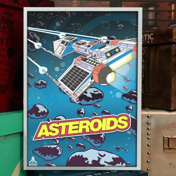 Quadro Decorativo Geek Art Jogo Atary Asteroids