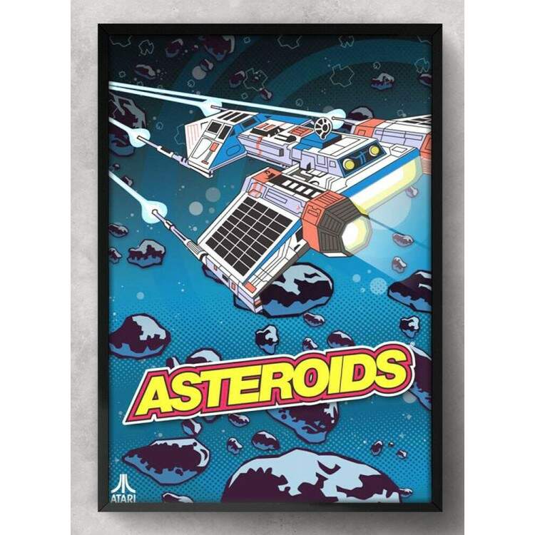 Quadro Decorativo Geek Art Jogo Atary Asteroids