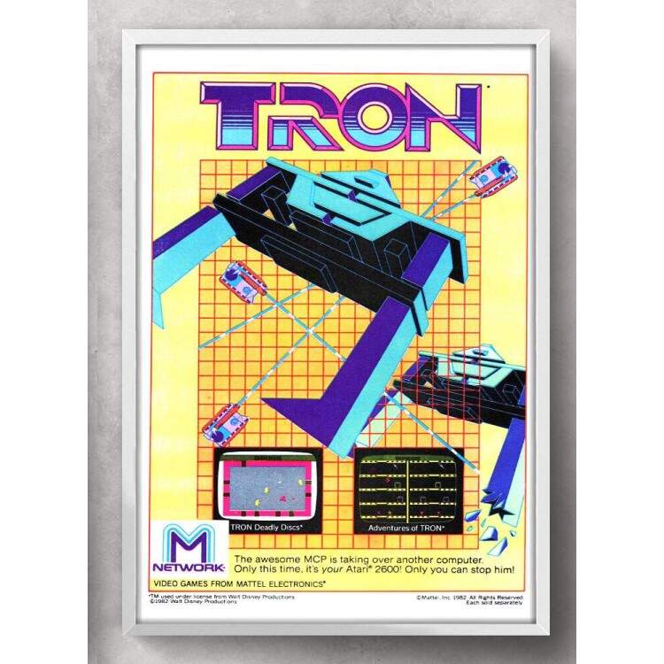 Quadro Decorativo Geek Atary Tron