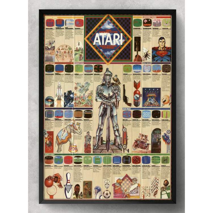 Quadro Decorativo Geek Jogos de Atari