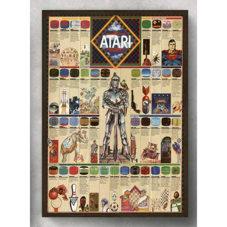 Quadro Decorativo Geek Jogos de Atari