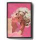 Quadro Decorativo Pin-Up Mulher Loira Fundo Rosa