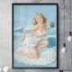 Quadro Decorativo Pin-Up Mulher Loira de Toalha