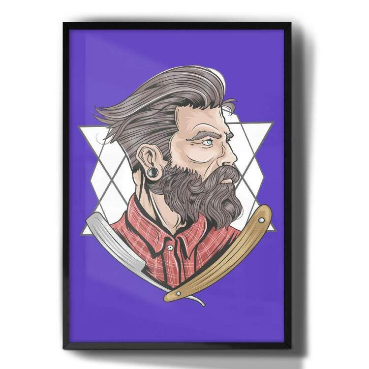 Quadro Decorativo Barbearia Corte de Cabelo